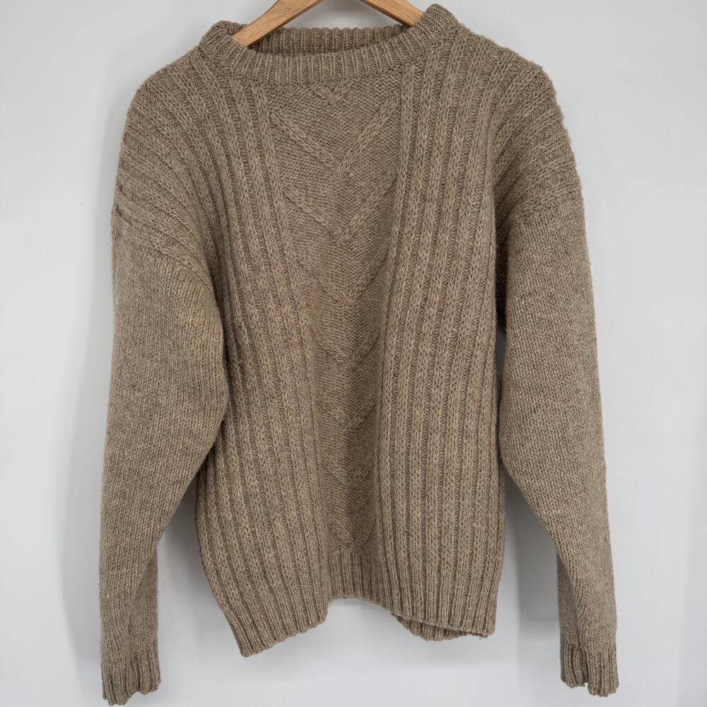 Falcarragh Fisherman Sweater Men Medium Wool Heritage Made In Ireland Cable Knit